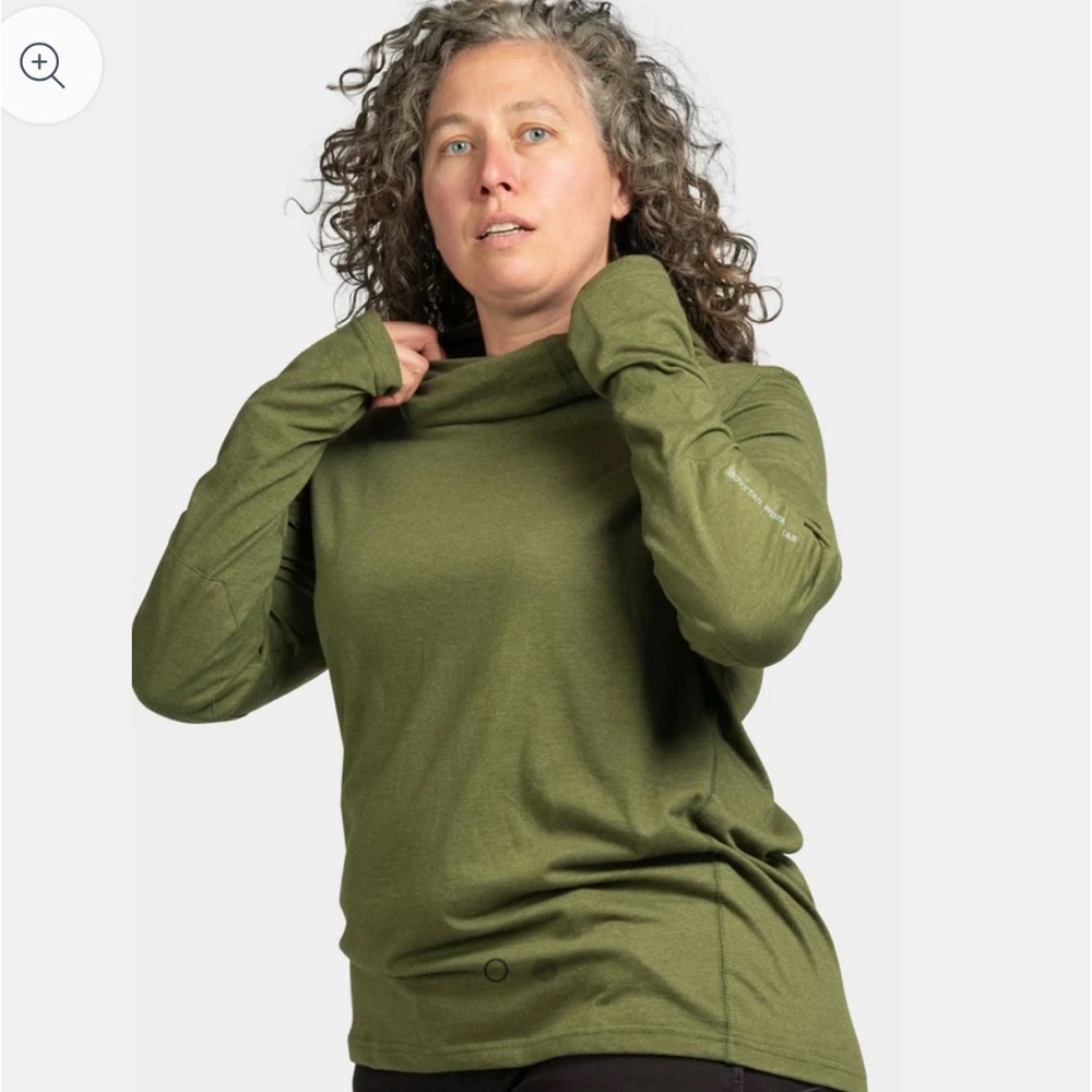 Dovetail Sunbreaker Hoodie Green Long Sleeve Cotton Workwear Top UPF Protection